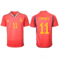 Camiseta España Ferran Torres #11 Primera Equipación Replica Mundial 2022 mangas cortas